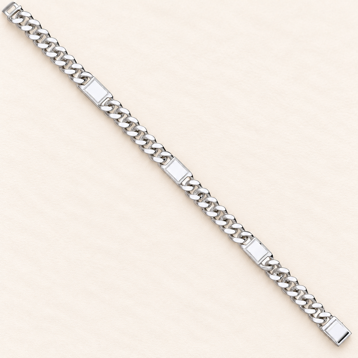 Three Plaques Bracelet — silver