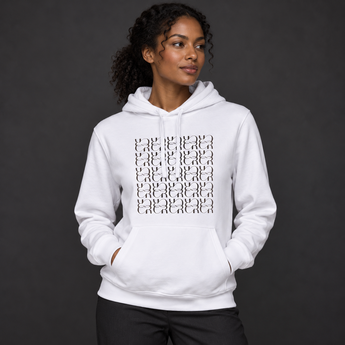 Clement Rudnicki Sweat à Capuche Blanc Décoloré à Monogramme