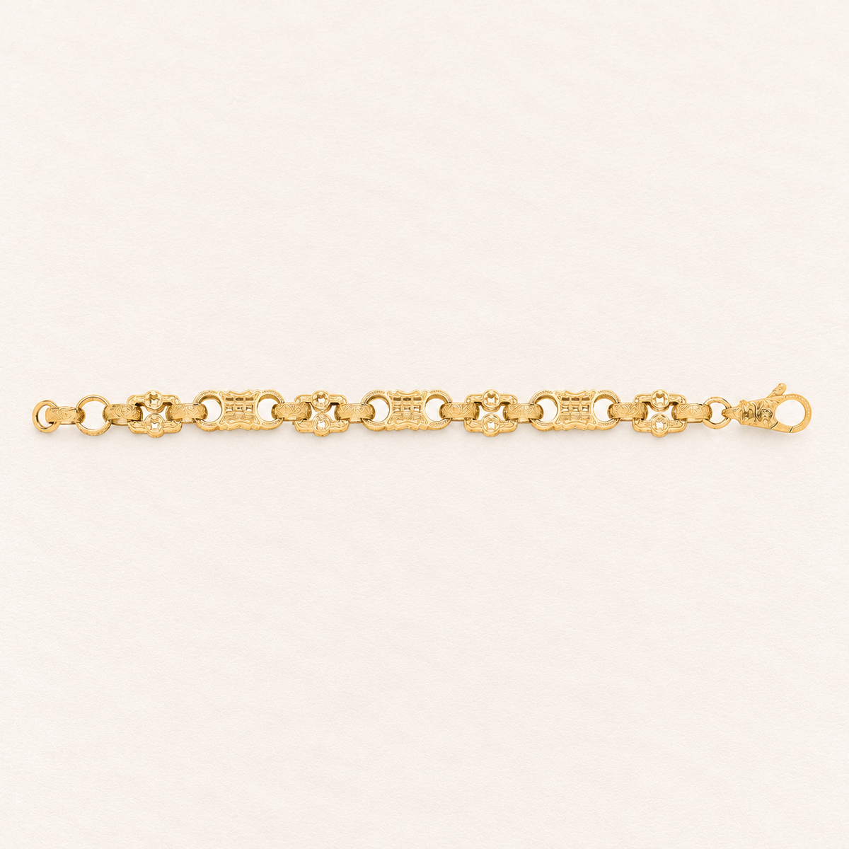 Bracelet Étoiles et Barres — or jaune 9 carats