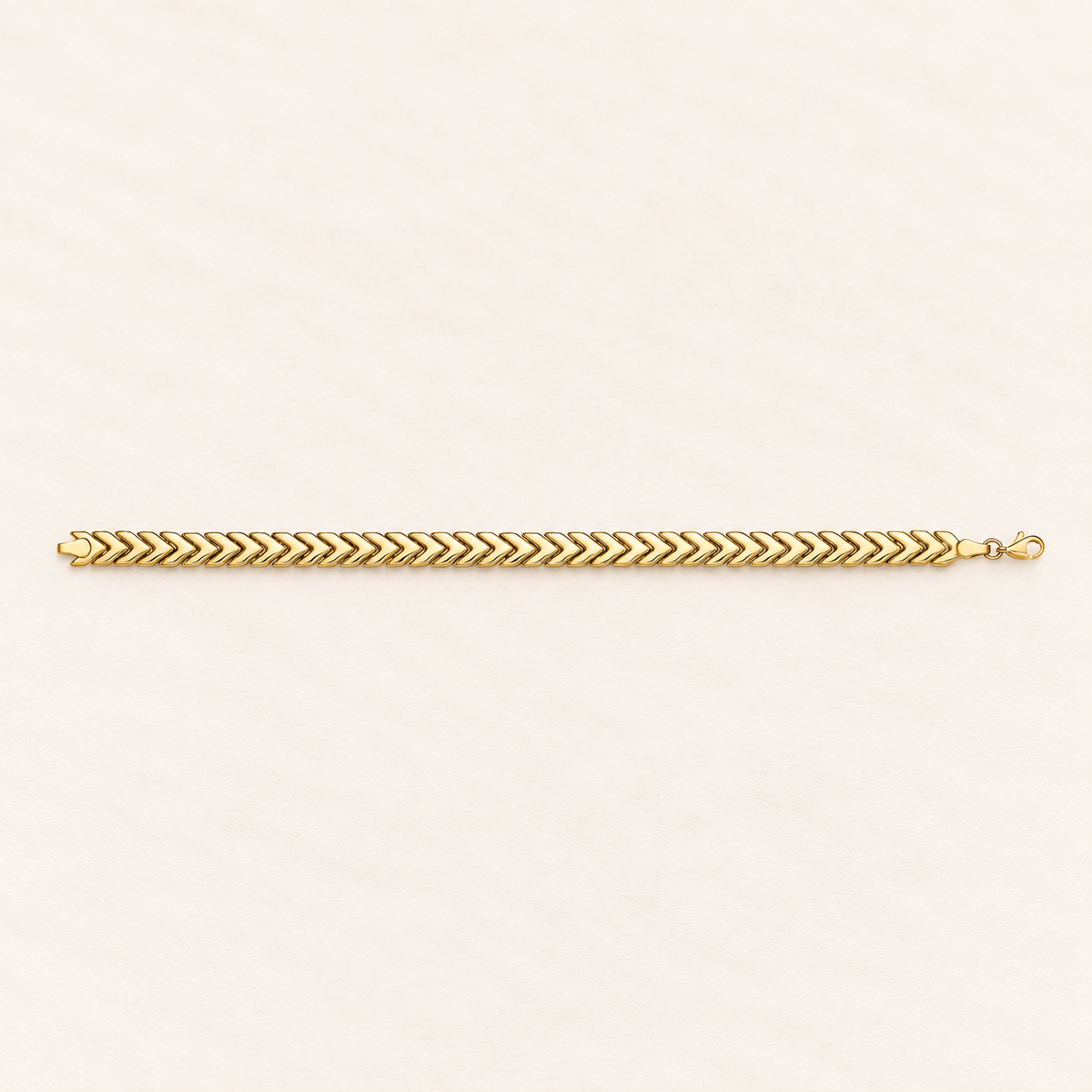 Bracelet Chevrons — or jaune 9 carats