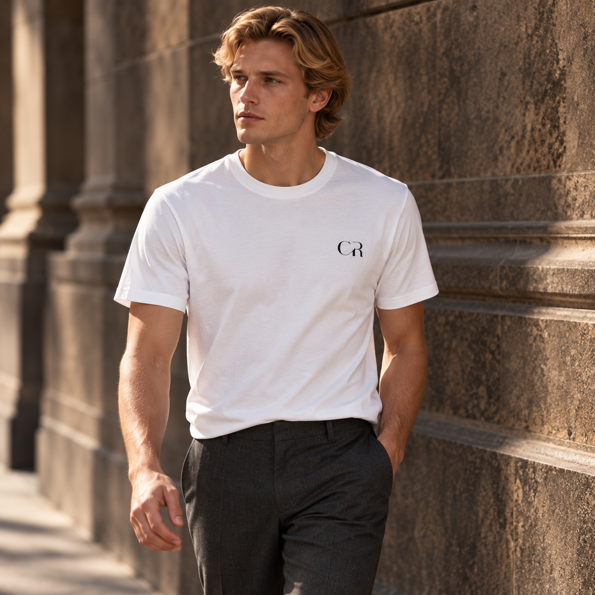T-Shirt Blanc CR Signature de Clément Rudnicki