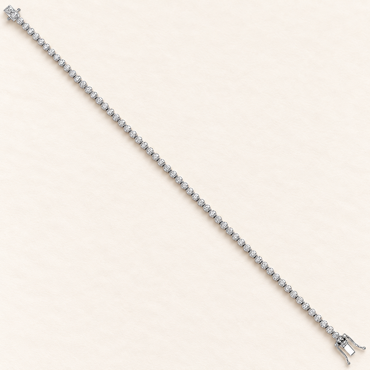 Bracelet Tennis — or blanc 18 carats et diamants 1,00 ct