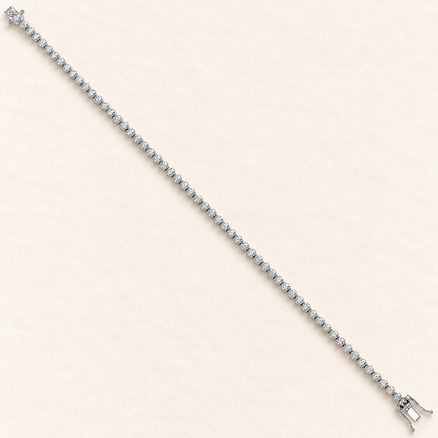 Bracelet Tennis — or blanc 18 carats et diamants 1,00 ct