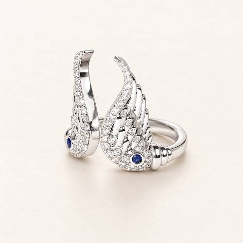 'Flying Angel' Silver Ring