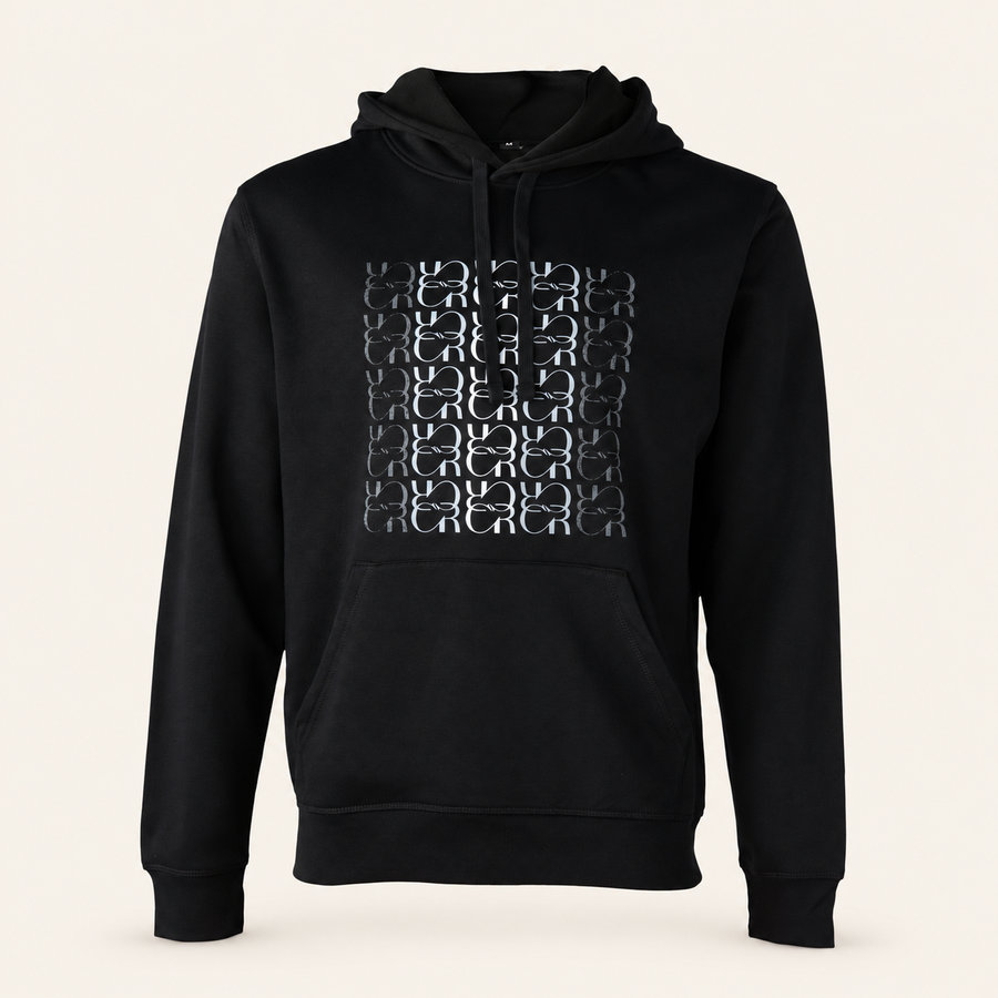 Clement Rudnicki Black Monogram Fade Hoodie