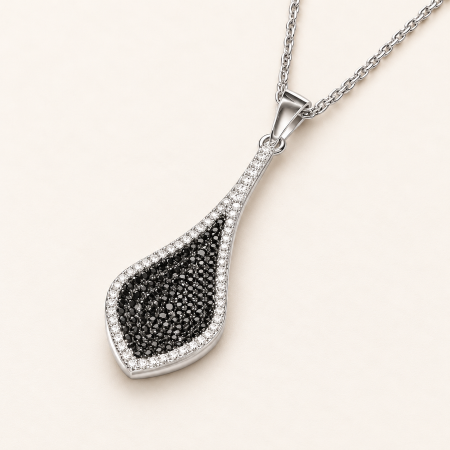 Pendentif micropavé avec chaîne de 18 pouces — argent 925