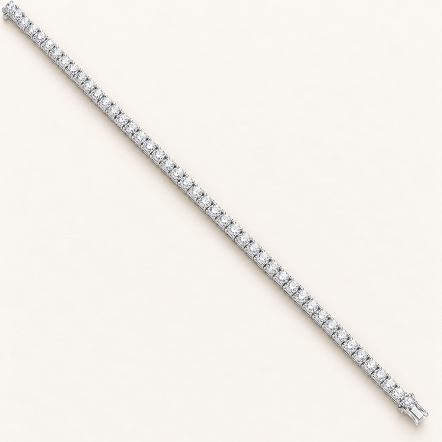 925 sterling silver and cubic zirconia tennis bracelet