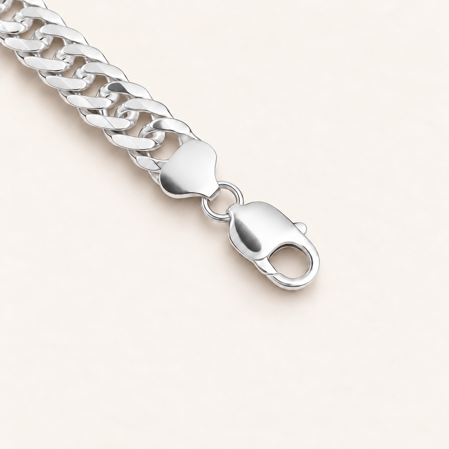 Curb chain bracelet — 925 sterling silver
