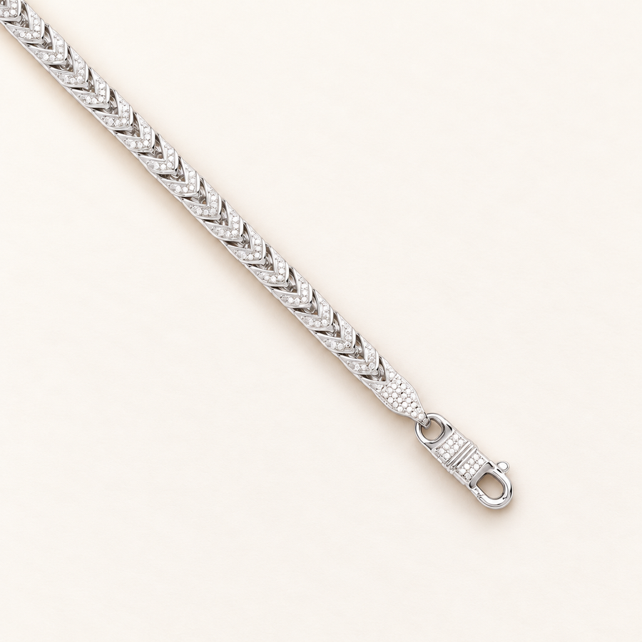 925 sterling silver Franco CZ Bracelet
