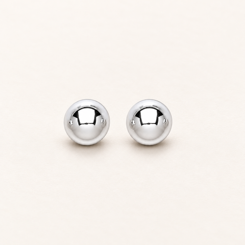 Silver Ball Stud 6mm Earrings