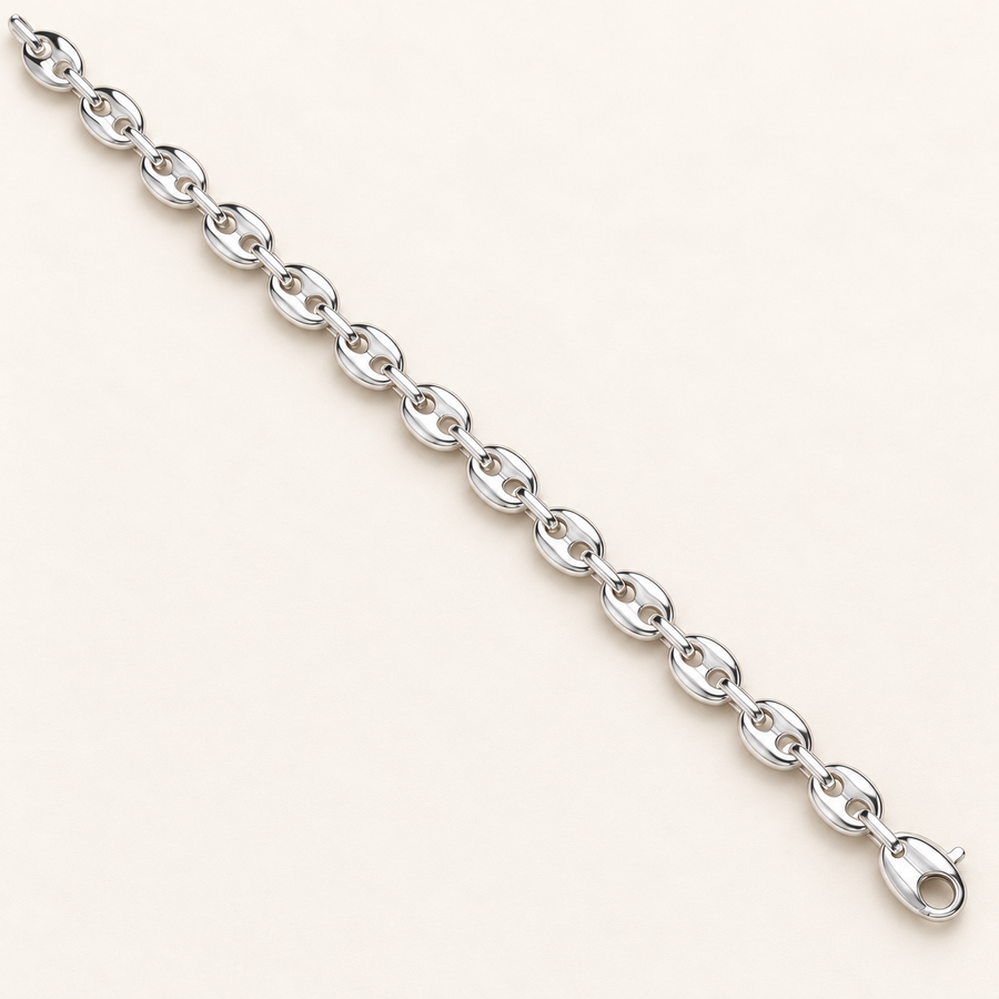 Bracelet Grains de Café — argent