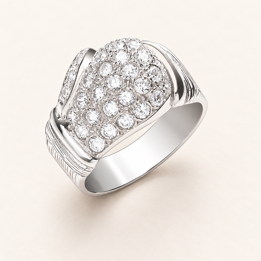 925 sterling silver Cz Boxing Glove Gents Ring
