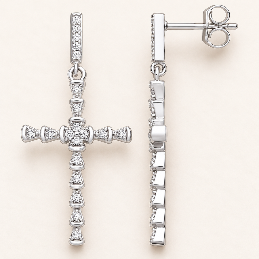 Puces d’oreilles en argent 925 et oxyde de zirconium