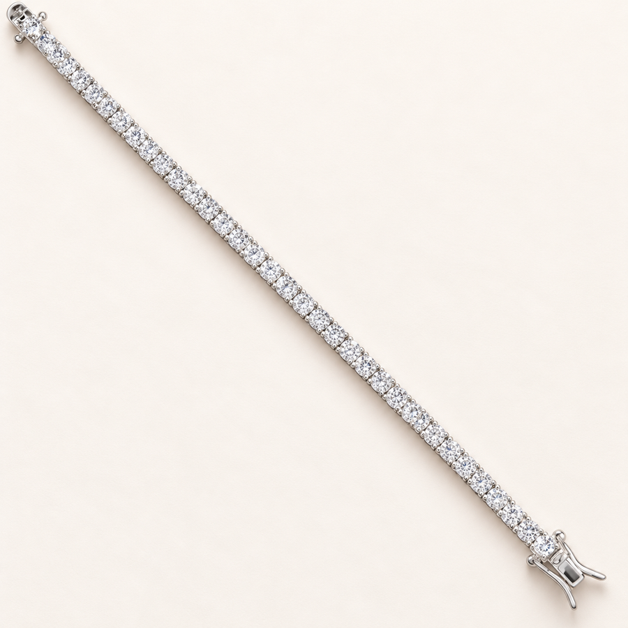 Baby Tennis Bracelet with fine sequins — 925 sterling silver