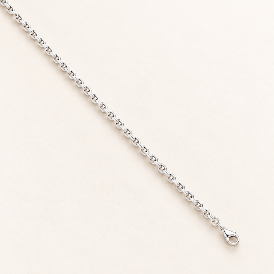 925 sterling silver 4.8mm Diamond Cut Belcher Chain
