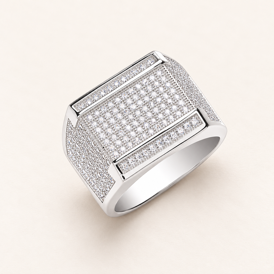 925 sterling silver Micro Pave' Cz Ring