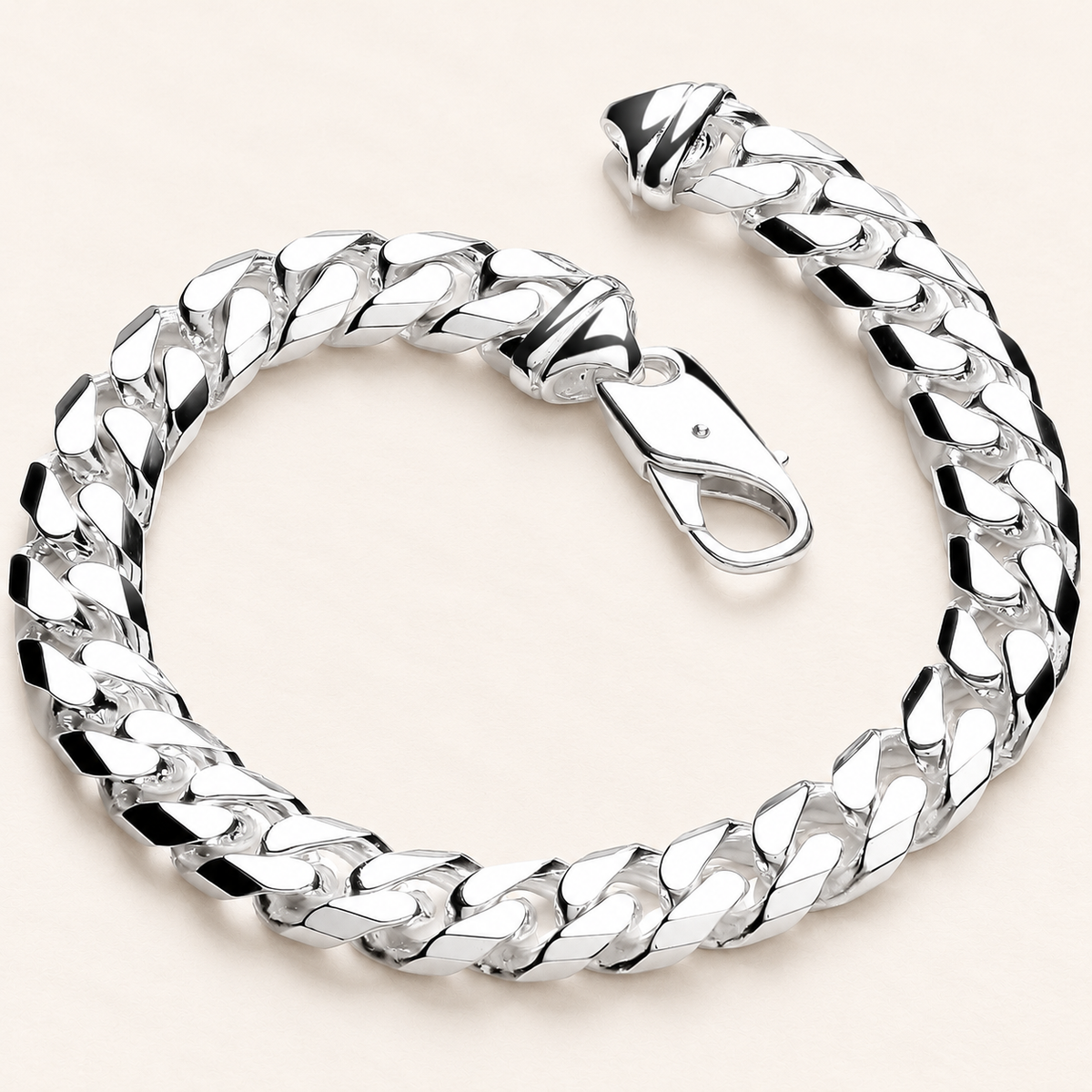 Bracelet Gourmette 7,4 mm — argent