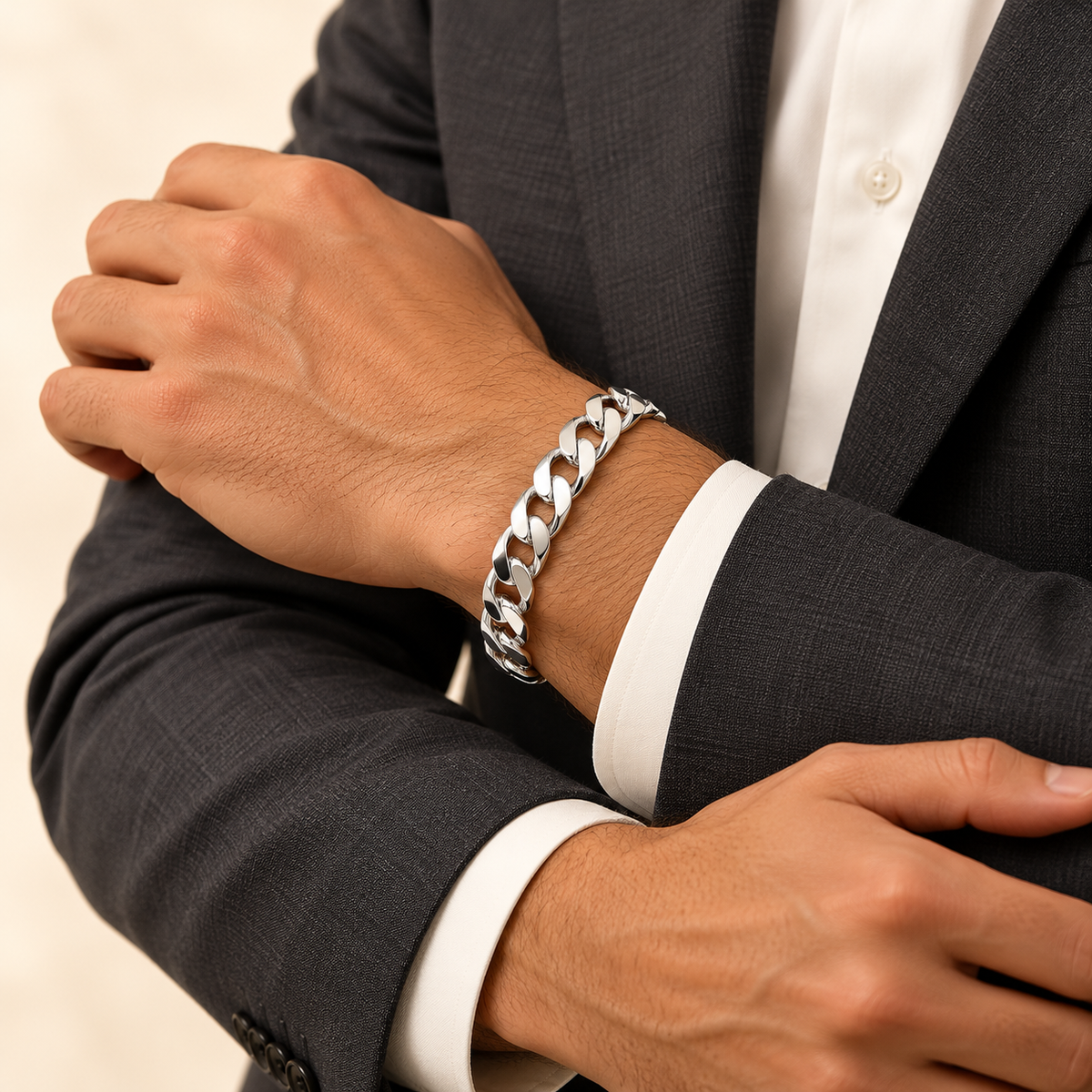 Bracelet Gourmette 10,5 mm — argent