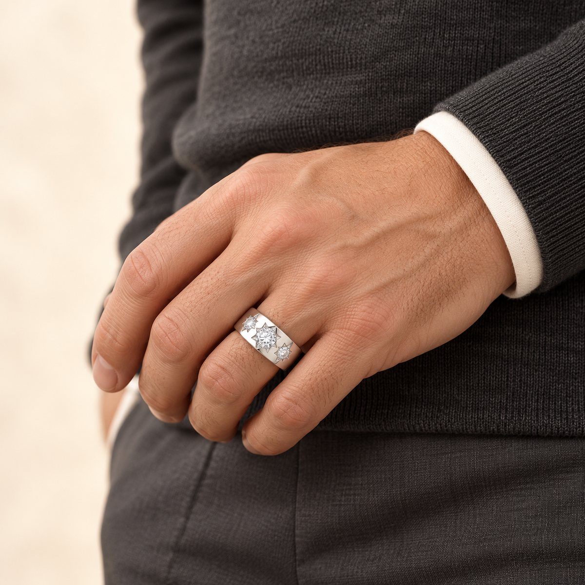 Bague Trois Étoiles — argent