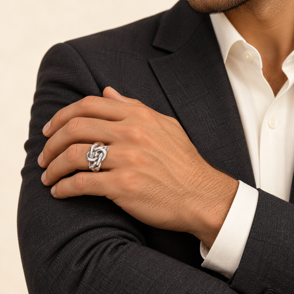 Polished Knots Ring — silver