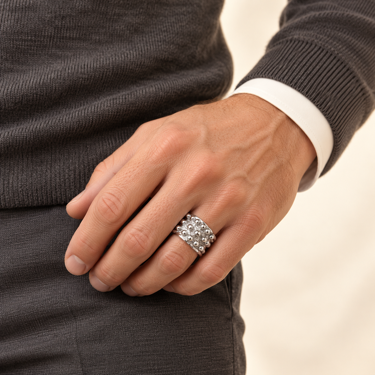 Bague Tressage Sculpté — argent
