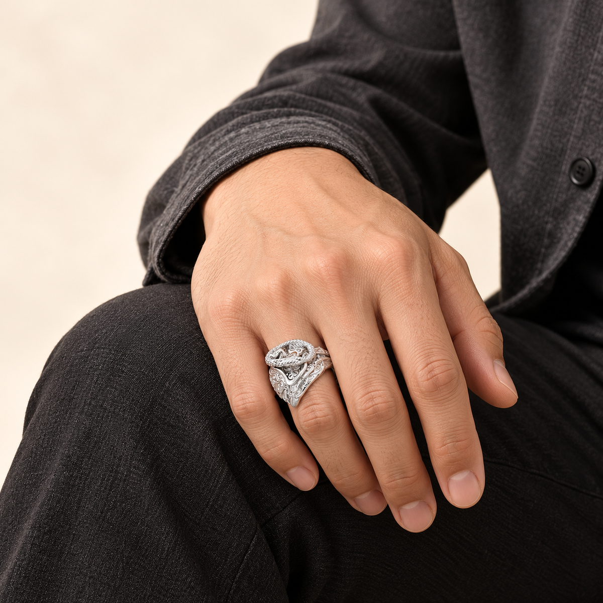 Bague Entrelacs — argent