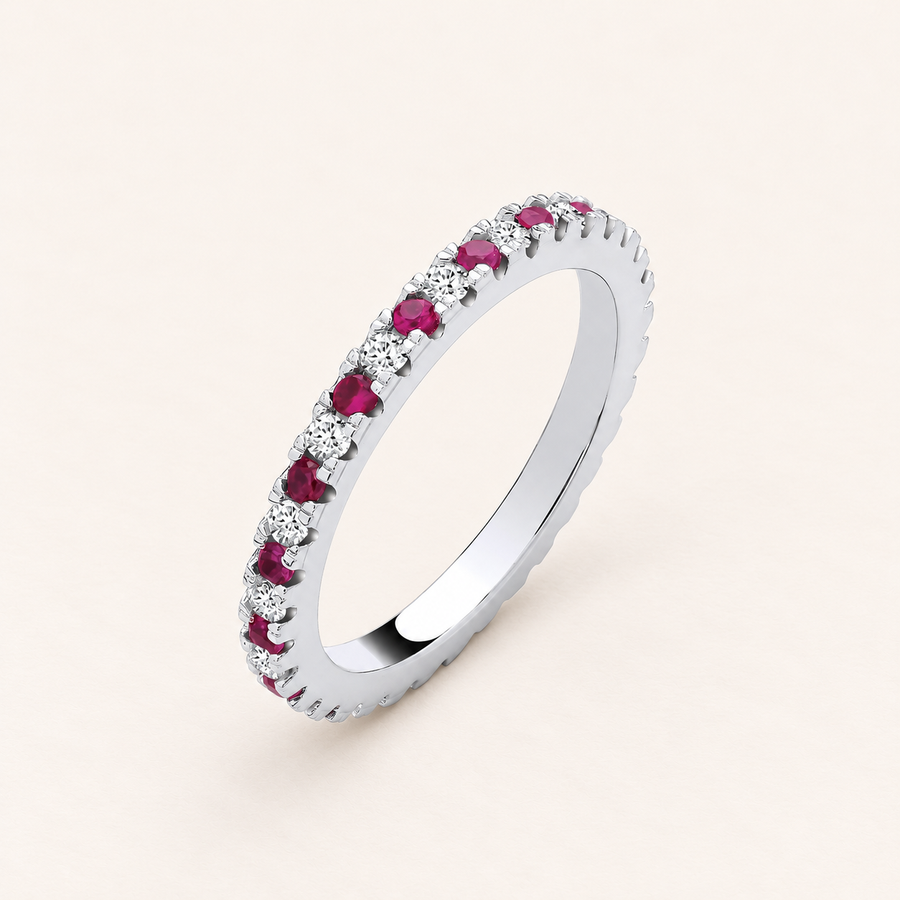 Red Radiance Band — silver