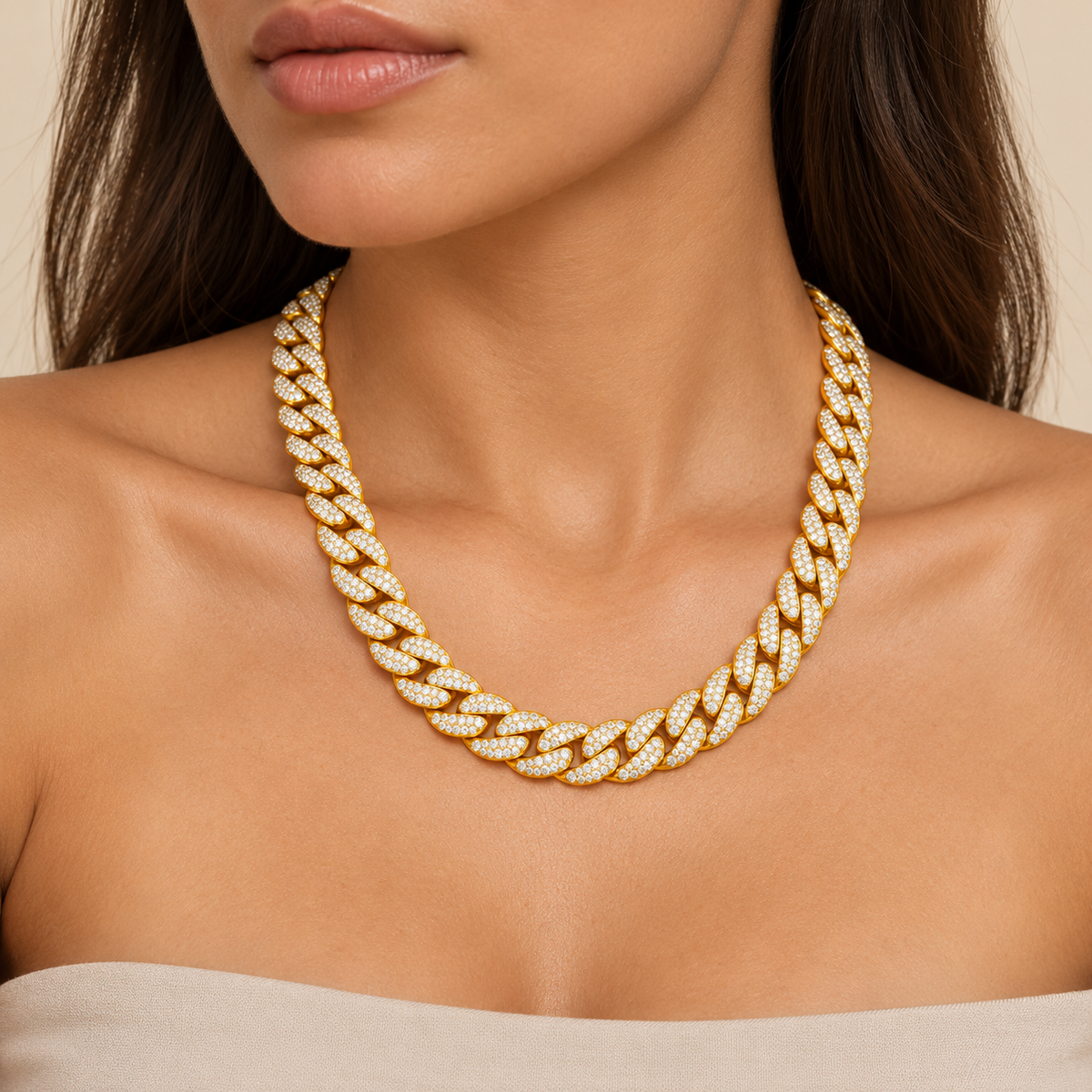 Cuban Heritage Necklace — Illustrative styled view