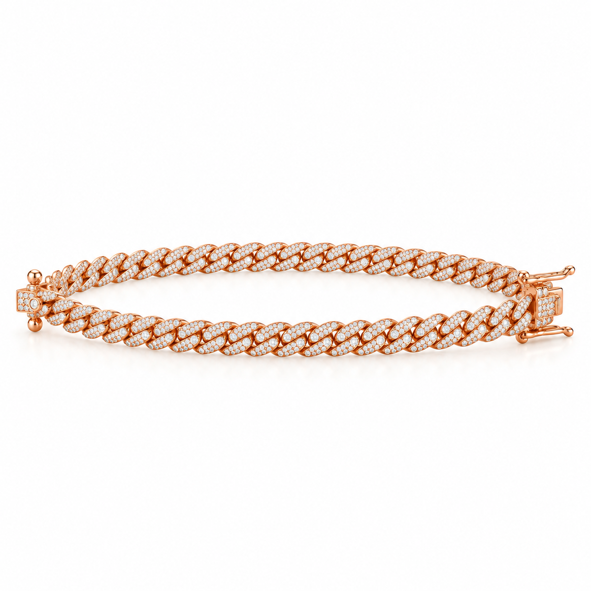 Bracelet Maille Cubaine Rosée