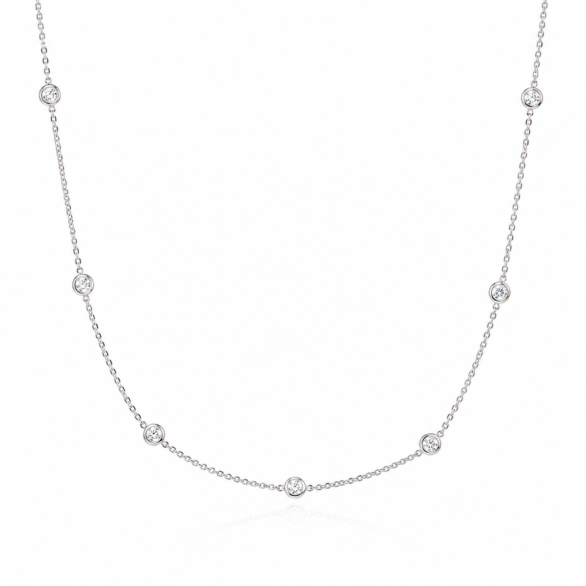 Collier Élégance Intemporelle en Argent & Zircons
