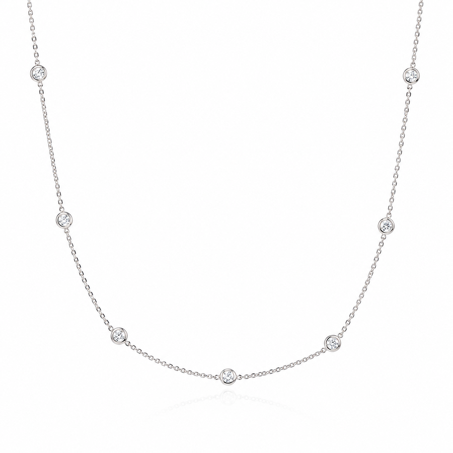 Collier Élégance Intemporelle en Argent &amp; Zircons